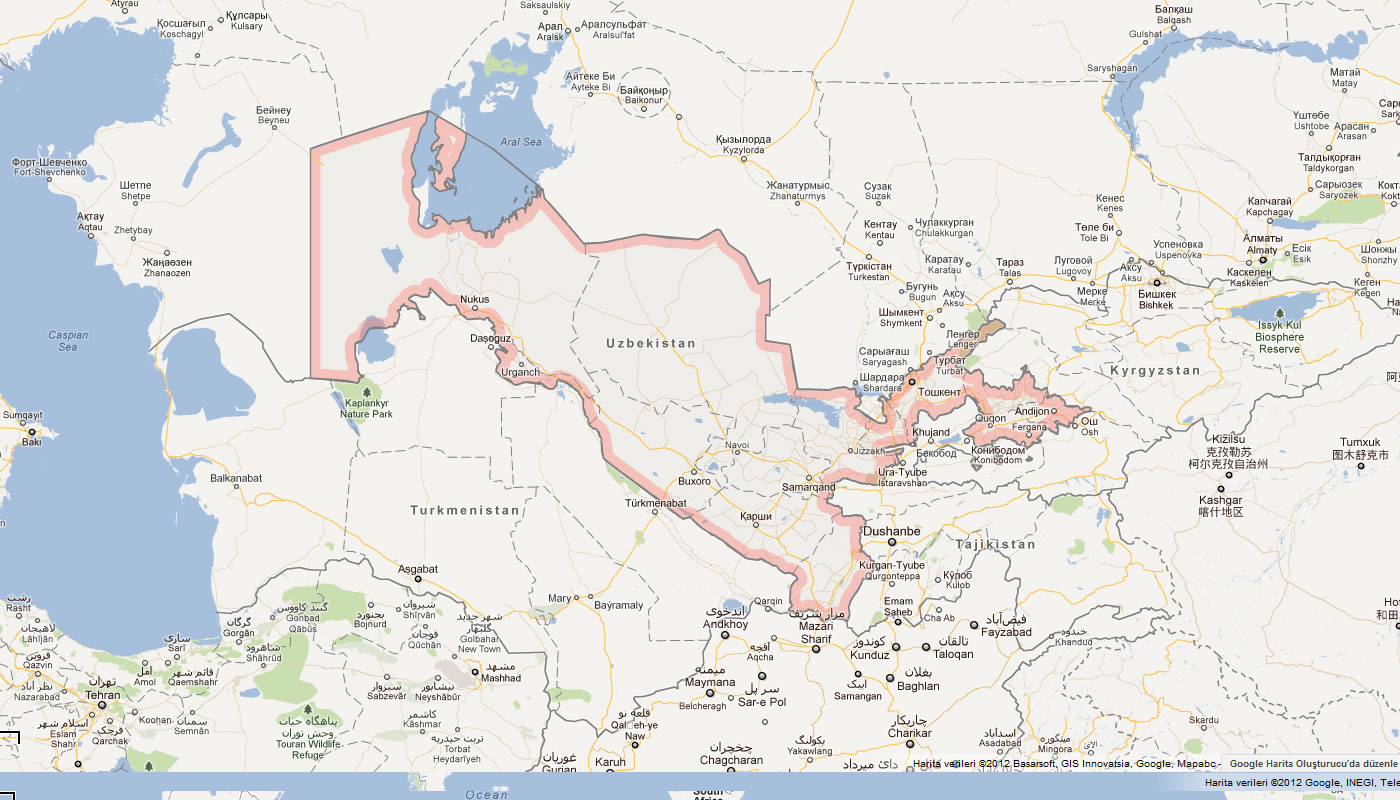 harita ozbekistan